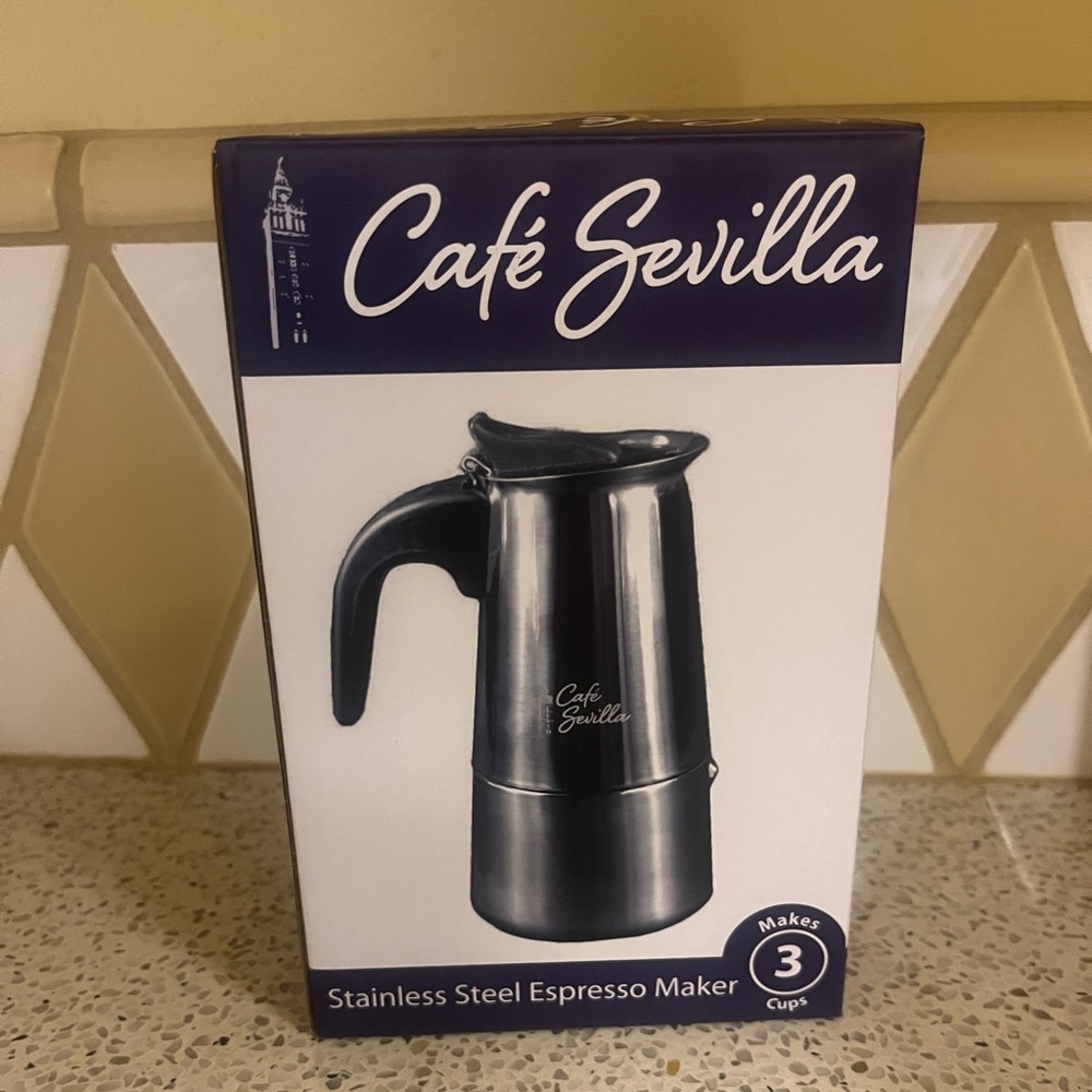 Stainless steel espresso maker